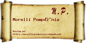 Morelli Pompónia névjegykártya